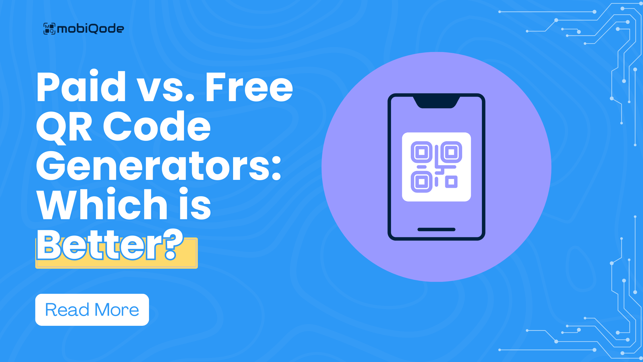 mobiqode - Paid vs Free QR code generator