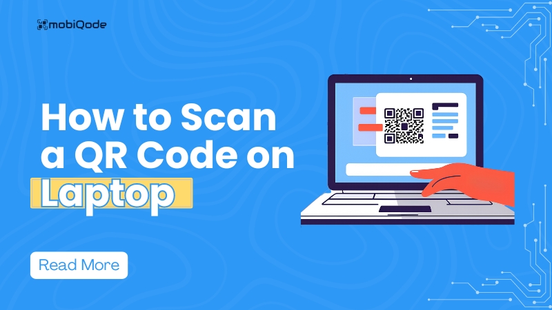 mobiqode- scan QR code on laptop