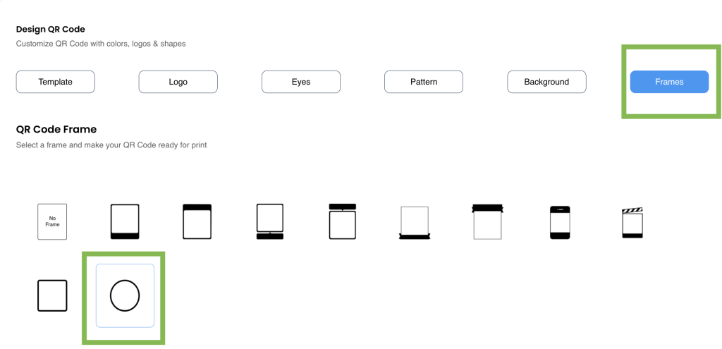 Create Round QR codes by customising the frames