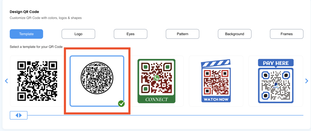 Create circluar QR codes using mobiQode QR code templates