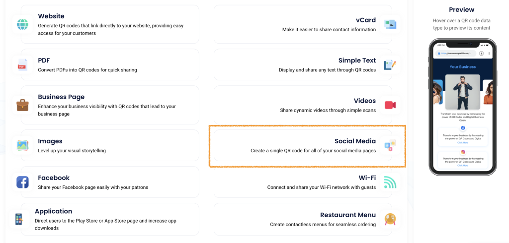 mobiQode : Social Media QR code Generator